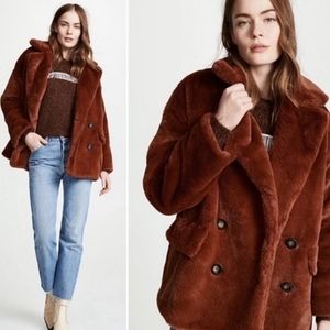 Free People Kate Coat Sz M NWOT Rust